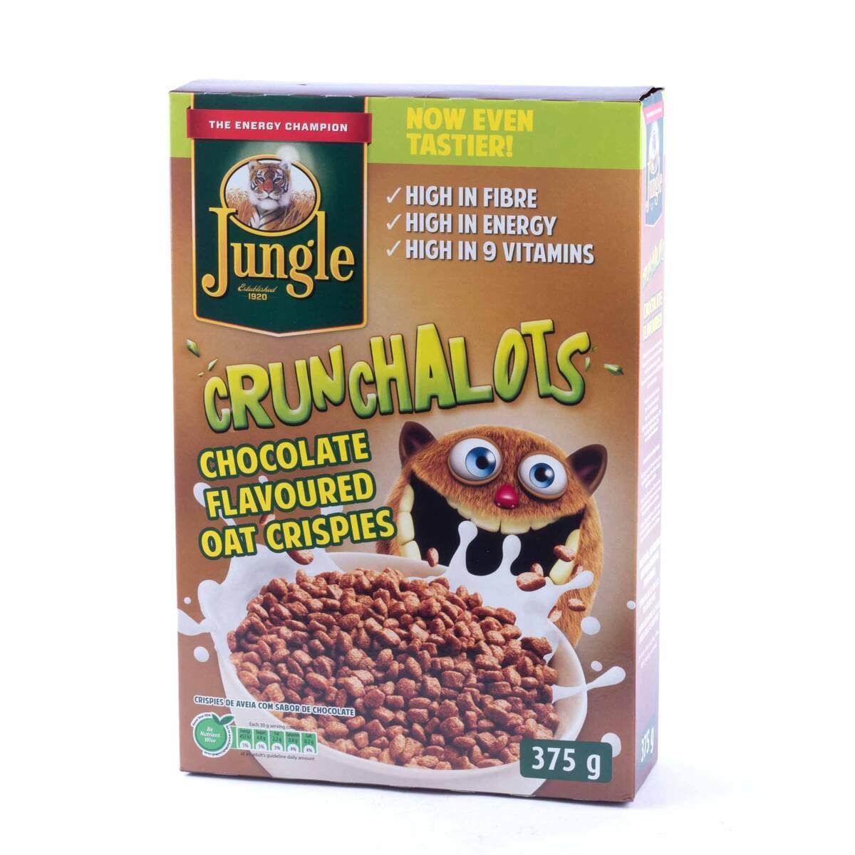 Jungle Crunchalots Chocolate Flavoured Oat Crispies 375 g