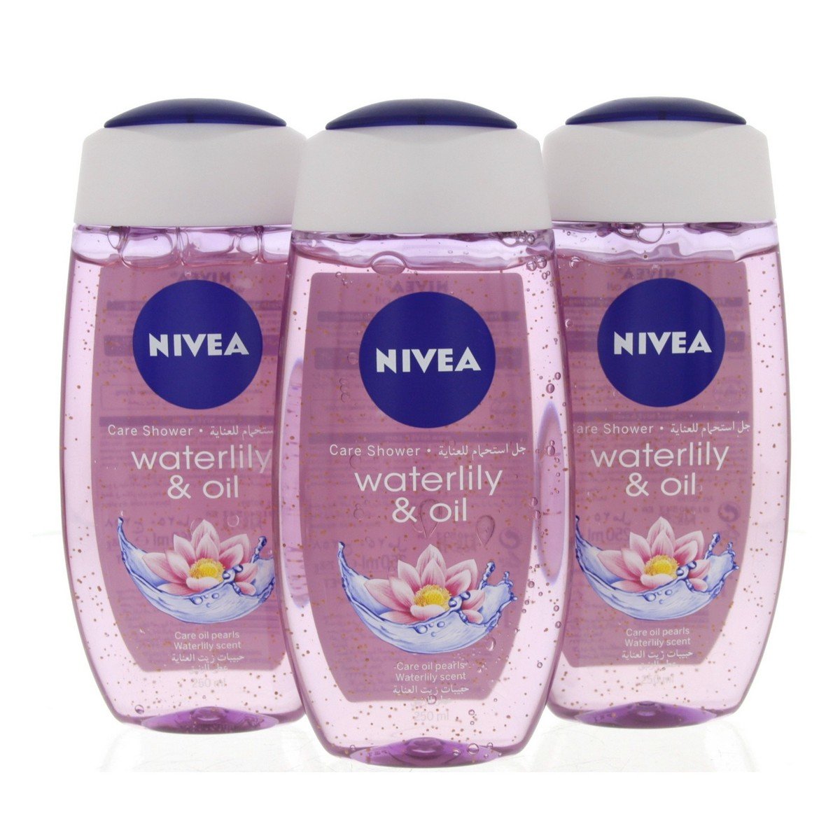 Nivea Shower Gel Waterlily and Oil For Women 3 x 250 ml