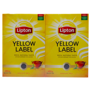 ليبتون العلامة الصفراء شاي ناعم عبوة اقتصادية 2 × 450 جم