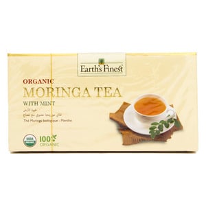 Earth's Finest Organic Moringa Tea With Mint 25 pcs