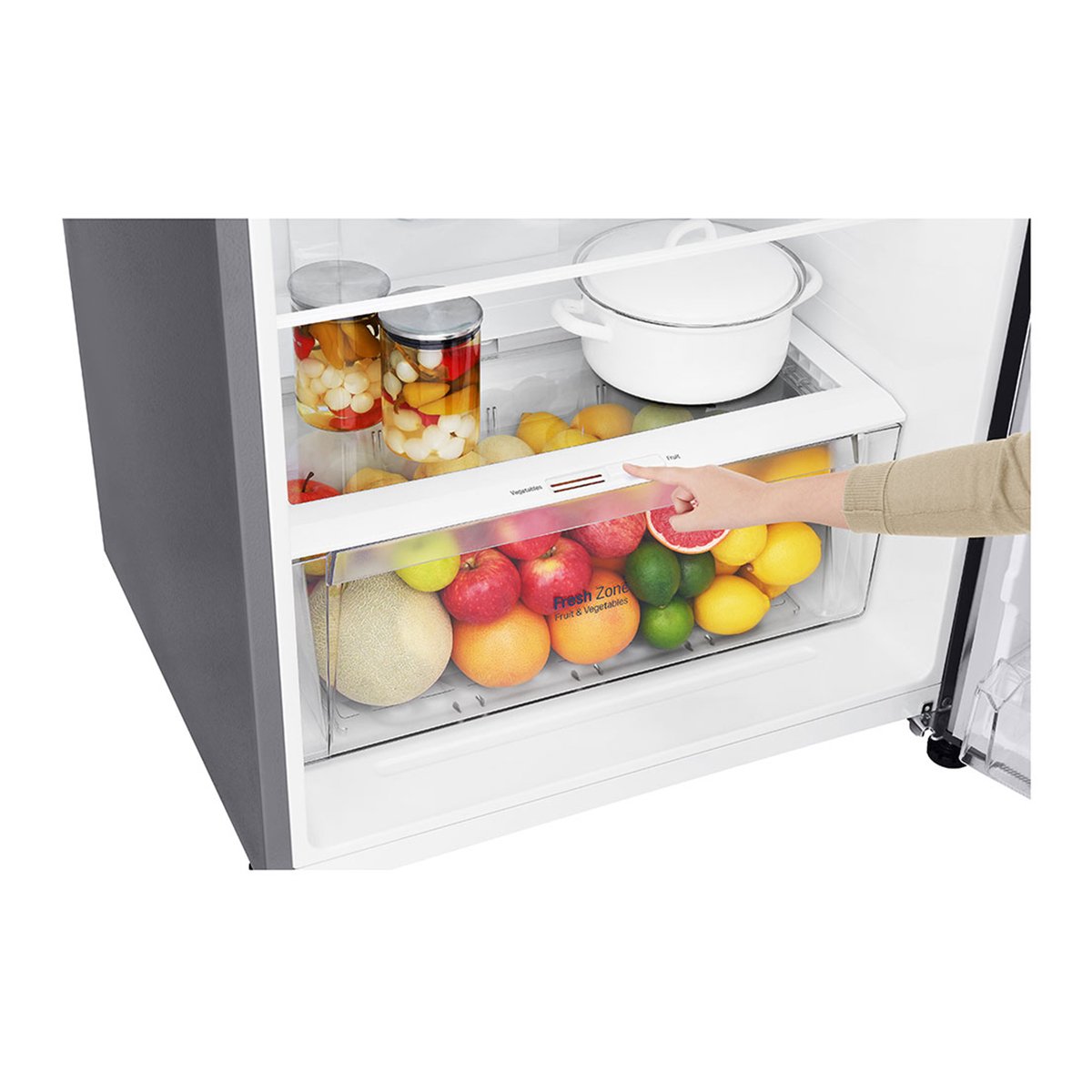 LG Double Door Refrigerator GR-C619HLCU 619Ltr, NatureFRESH™, LINEARCooling™, Multi Air Flow