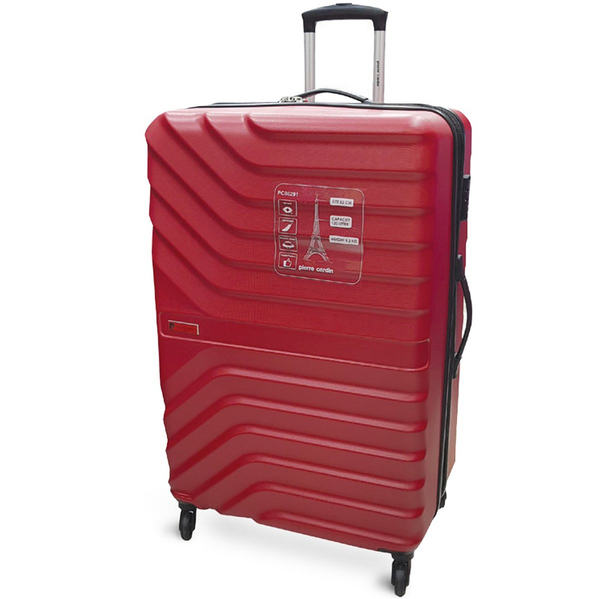 Pierre Cardin 4 Wheel ABS Hard Trolley 29inch Red Online at Best