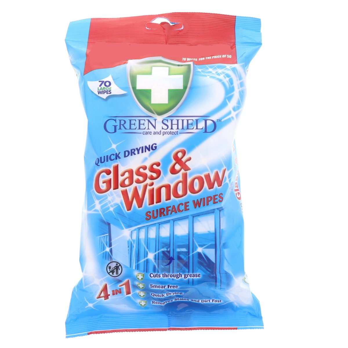 SET OF 3] Greenshield Glass & Window Wipes 70's household wet wipes