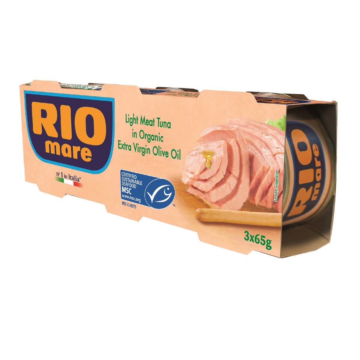 Rio Mare Light Meat Tuna In Organic Extra Virgin Olive Oil 3 x 65g