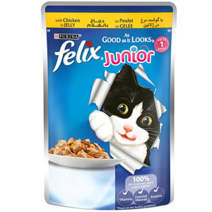 Felix Junior As Good as it Looks Chicken in Jelly Wet Cat Food 100 g