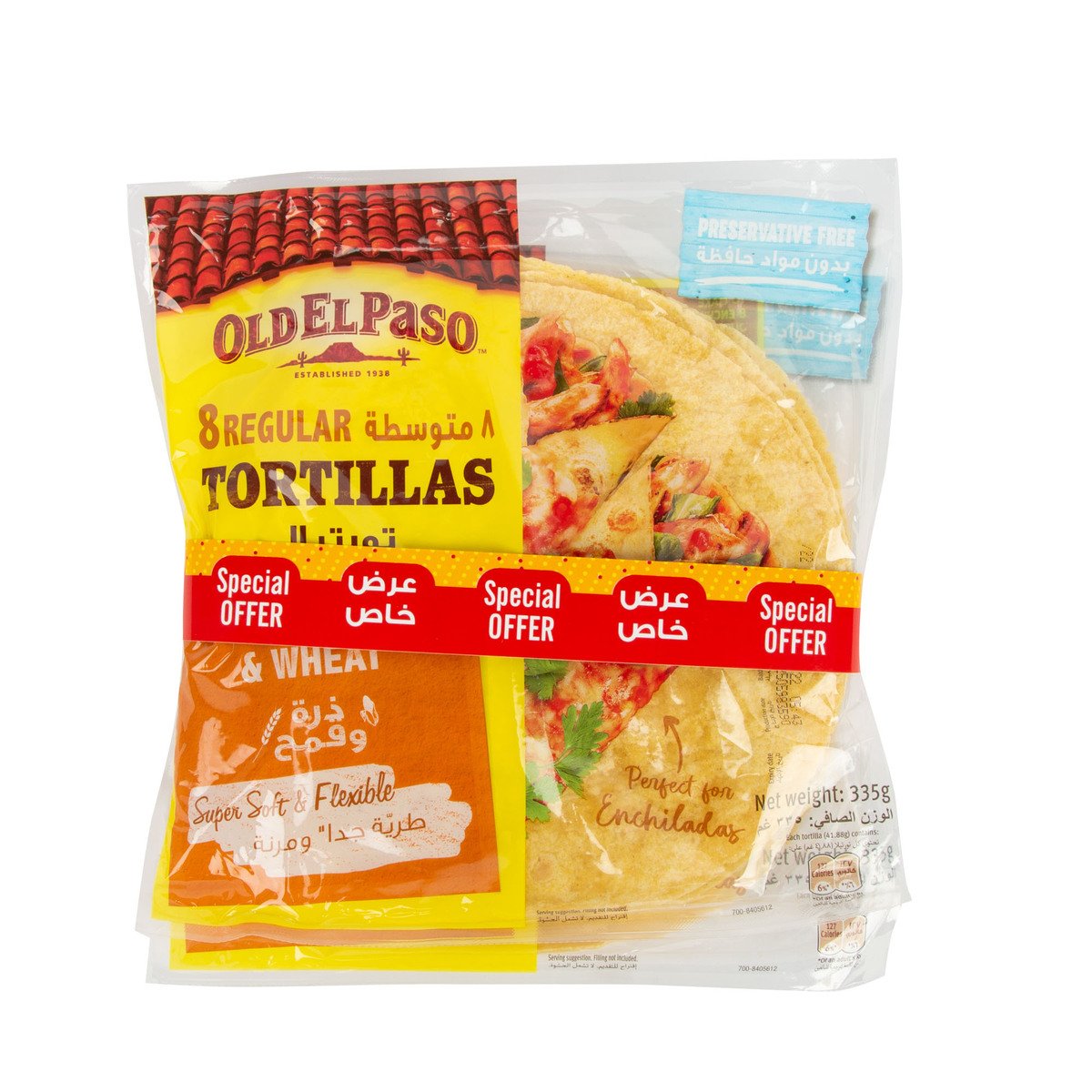 Old El Paso Corn & Wheat Tortillas Value Pack 2 x 335 g