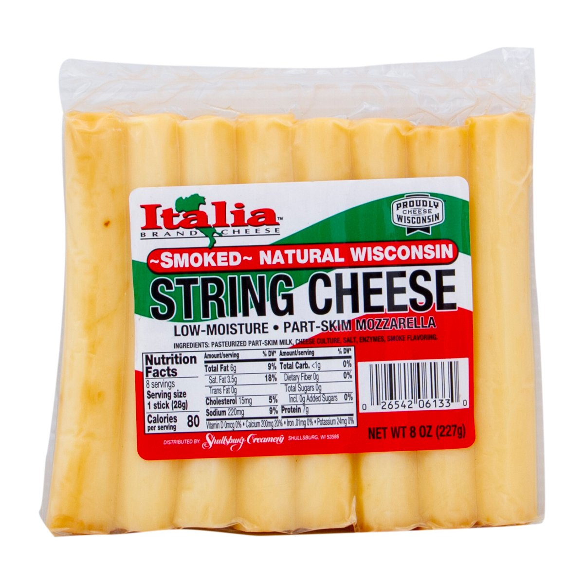 Italia Smoked String Mozzarella Cheese 227 g