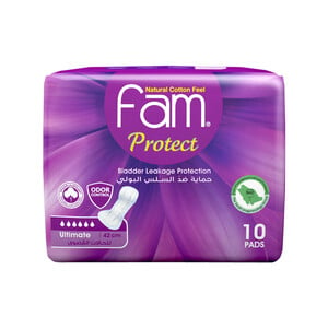 Fam Pads Bladder Leakage Protection Ultimate Size 42cm 10pcs