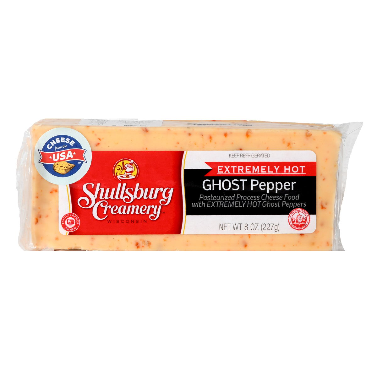 Shullsburg Creamery Extremely Hot Ghost Pepper Cheese 227 g