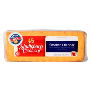 Shullsburg Creamy Natural Hickory Smoked Cheddar Retail Cheese 227 g