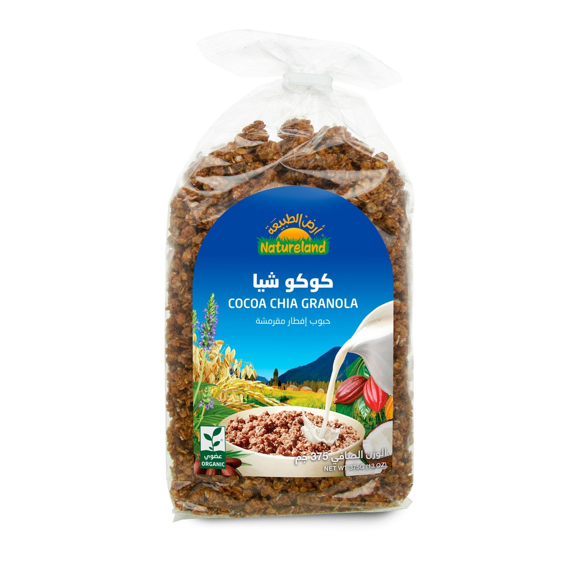 Natureland Organic Cocoa Chia Granola 375 g