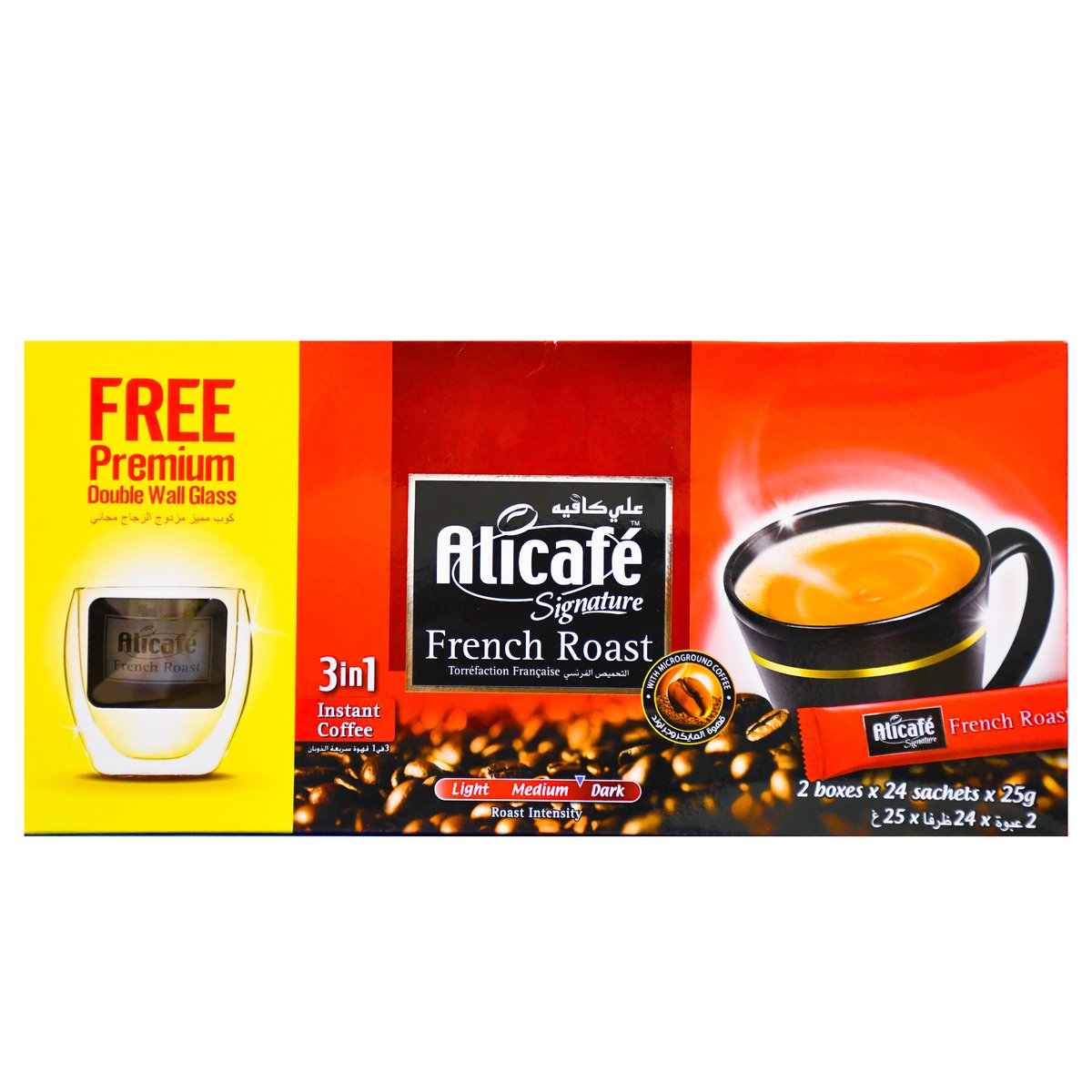 Alicafe Signature 3in1 French Roast Instant Coffee 48 x 25 g + Offer