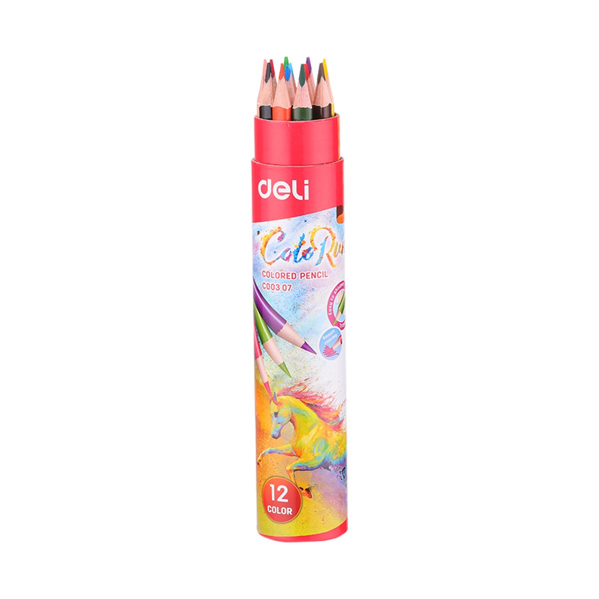 Deli Color Pencil Cyldr C00307 12Pcs