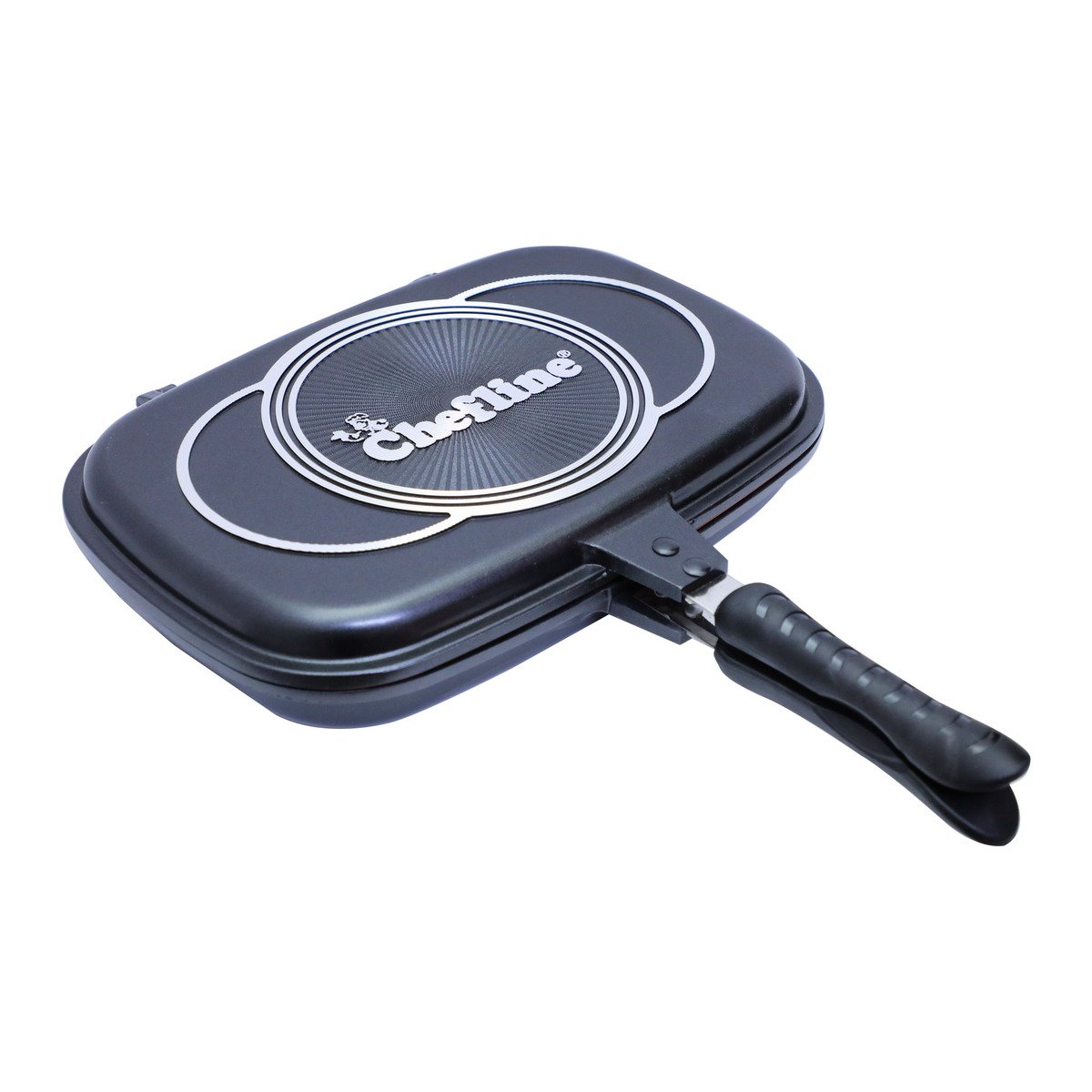 Chefline Non-Stick Double Side Pan, Black, 36 cm, DP36D