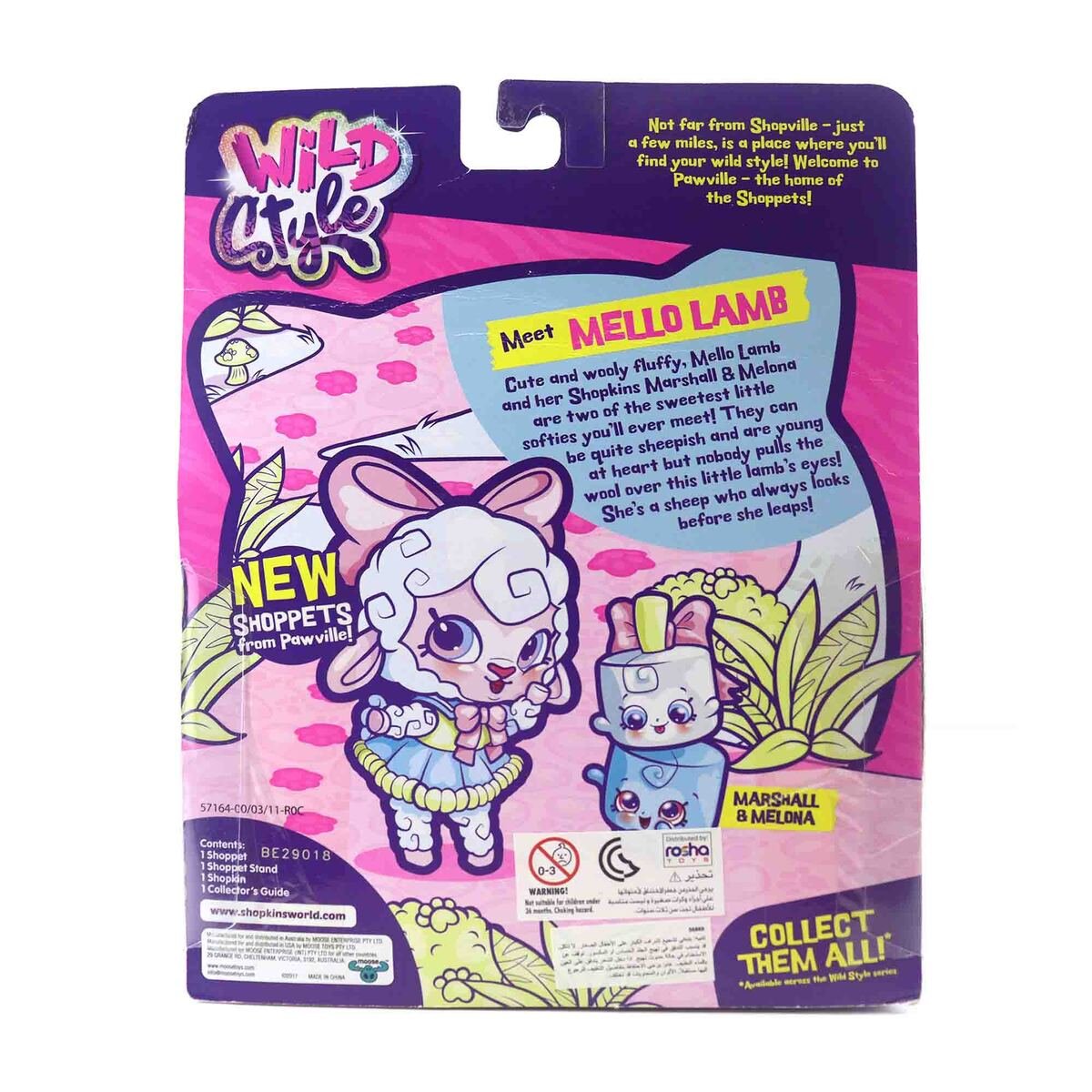 Shopkins Wild Style Mello Lamb Fluffy Shoppets 57164