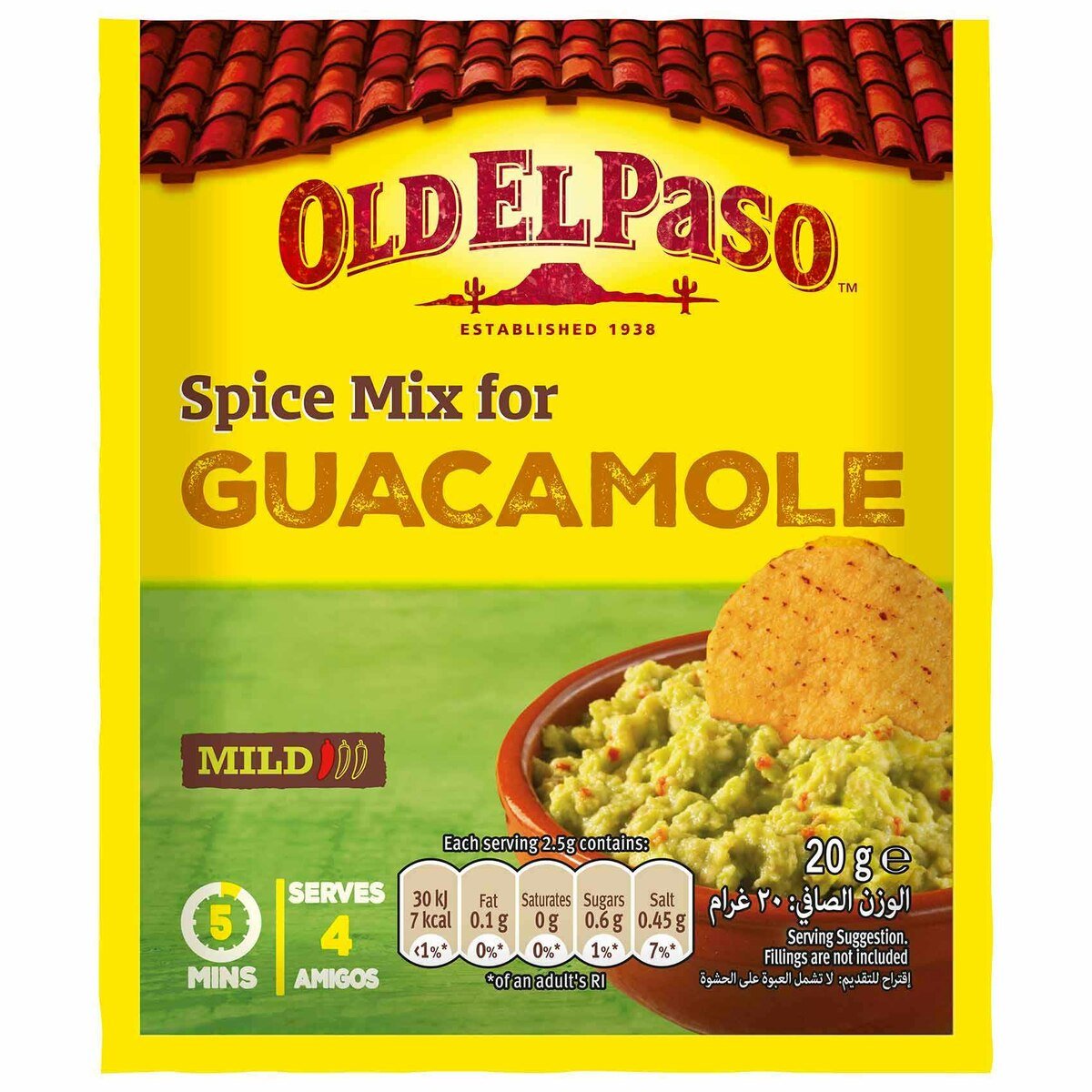 Old EL Paso Spice Mix For Guacamole Mild 20 g