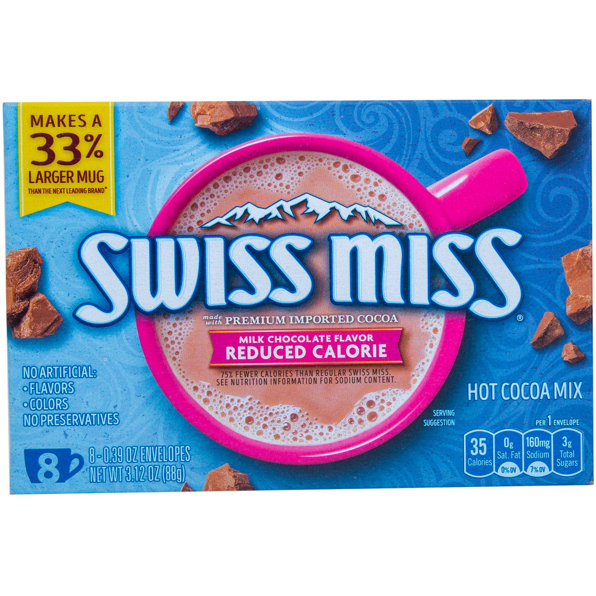 Swiss Miss Hot Cocoa Mix Milk Chocolate Flavor 88 g