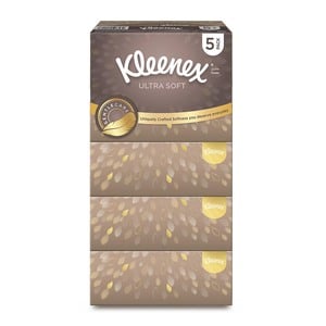 Kleenex Ultra Soft Gentle Care Facial Tissue 3ply 5 x 96 Sheets