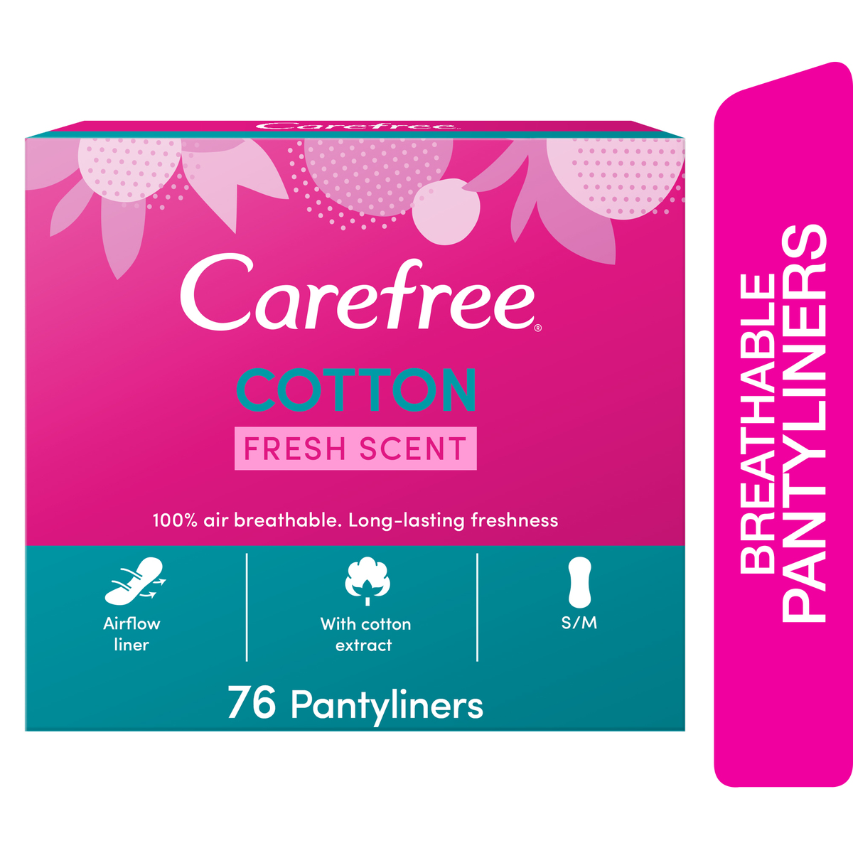 Carefree Panty Liners Cotton Feel Fresh Scented 76pcs Online at