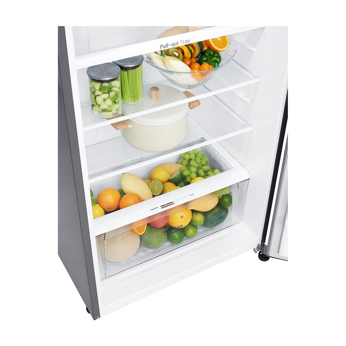 LG Double Door Refrigerator GN-B492SQCL 427Ltr, Multi Air Flow, Pull-out Tray, Big Size Veggie Box