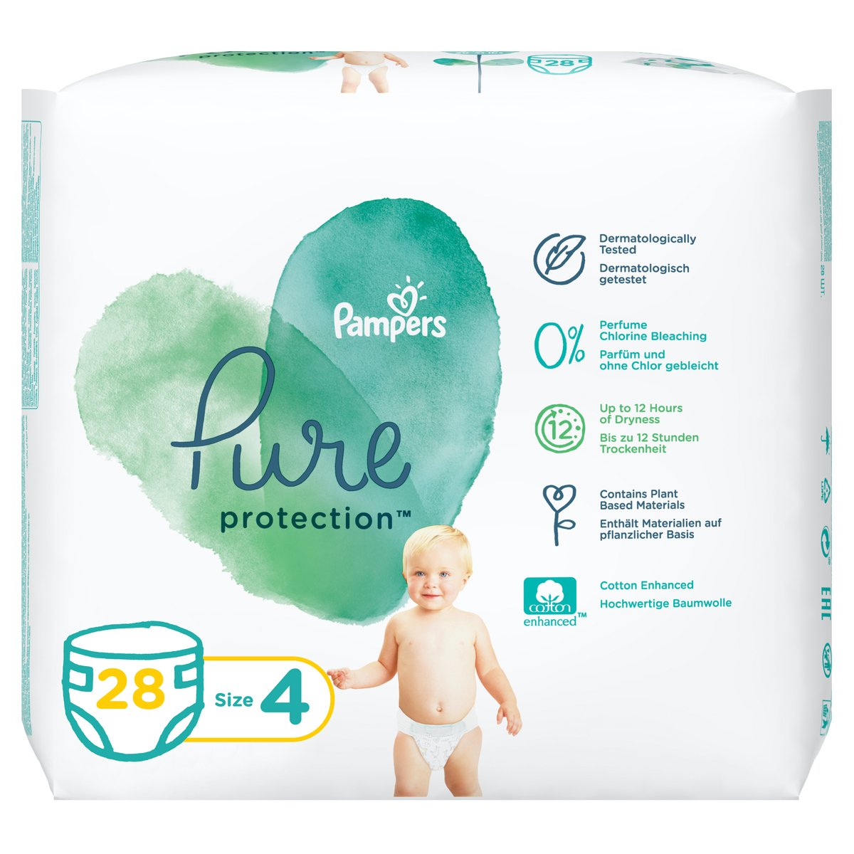 Pampers Pure Protection size 1, from 2-5 kg diaper panties 35 pieces