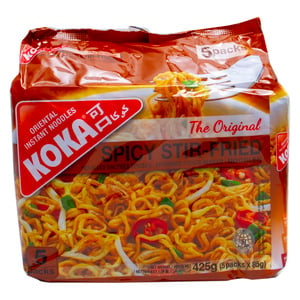 Koka Spicy Stir-Fried Instant Noodles 5 x 85 g