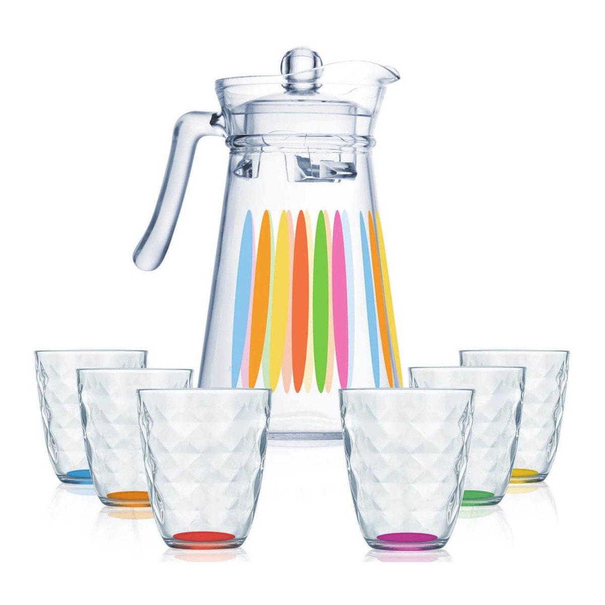 Luminarc Water Set Rainbow Diamond 7pcs Online At Best Price Glass Setswater Set Lulu Uae 9161