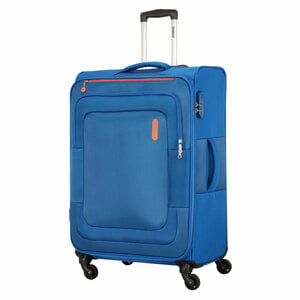 Shop WAVE Textured Hardcase Luggage Trolley Bag with Retractable