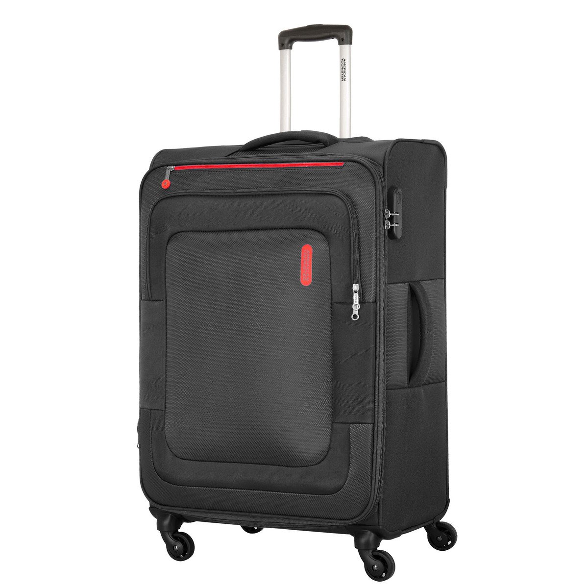 American Tourister Duncan 4 Wheel Soft Trolley, 68 cm, Black