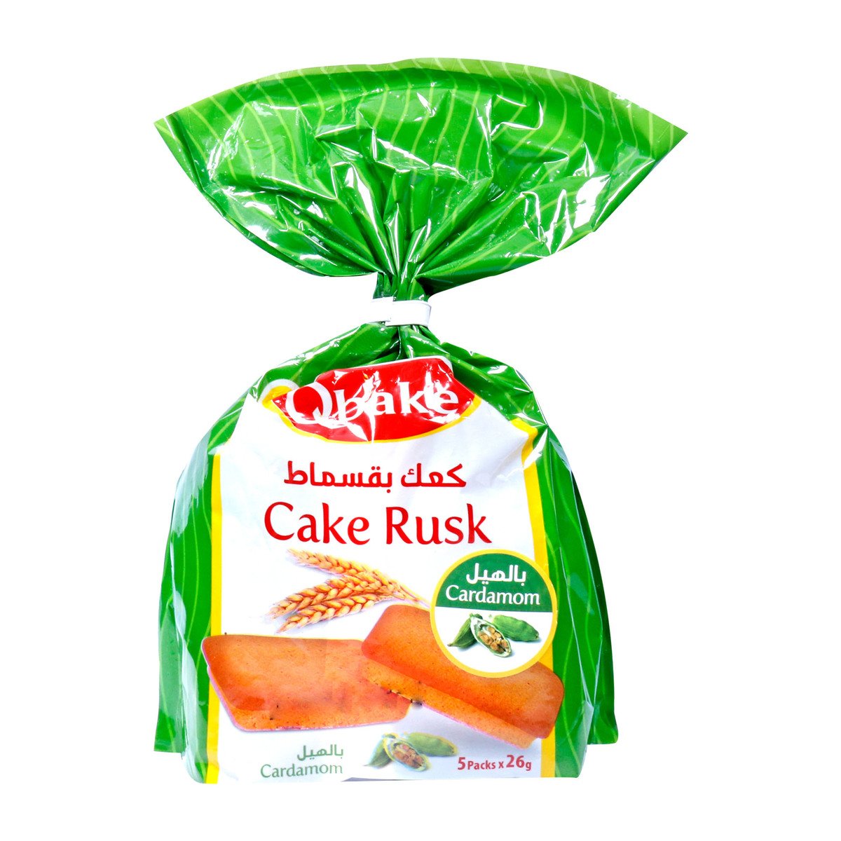 Qbake Cake Rusk Cardamom 5 x 26 g