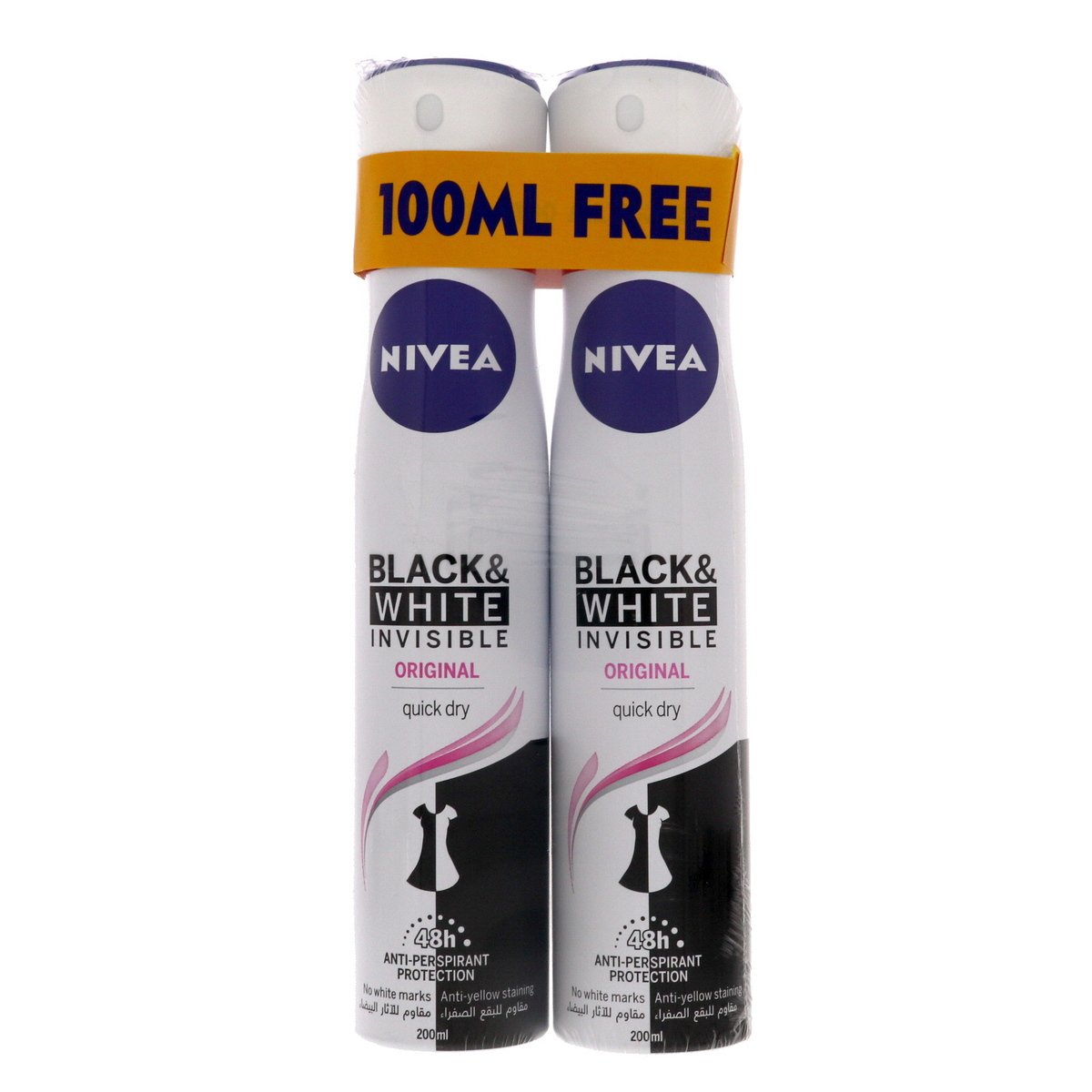 Nivea Black And White Deodorant For Women 2 x 200 ml