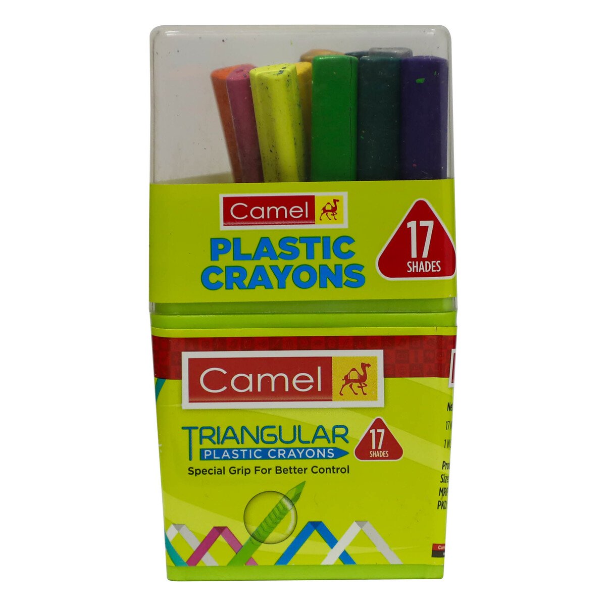 Camel Triangular Plastic Crayons 17 Shades