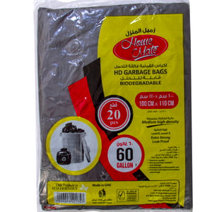 Home Mate HD Biodegradable Garbage Bags Size 100cm x 110cm 20pcs