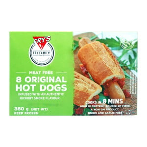 Fry's Family Meat Free 8 Original Hotdogs 360 g