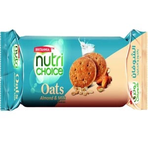 Britannia Nutri Choice Oats Almond And Milk Cookies 75 g
