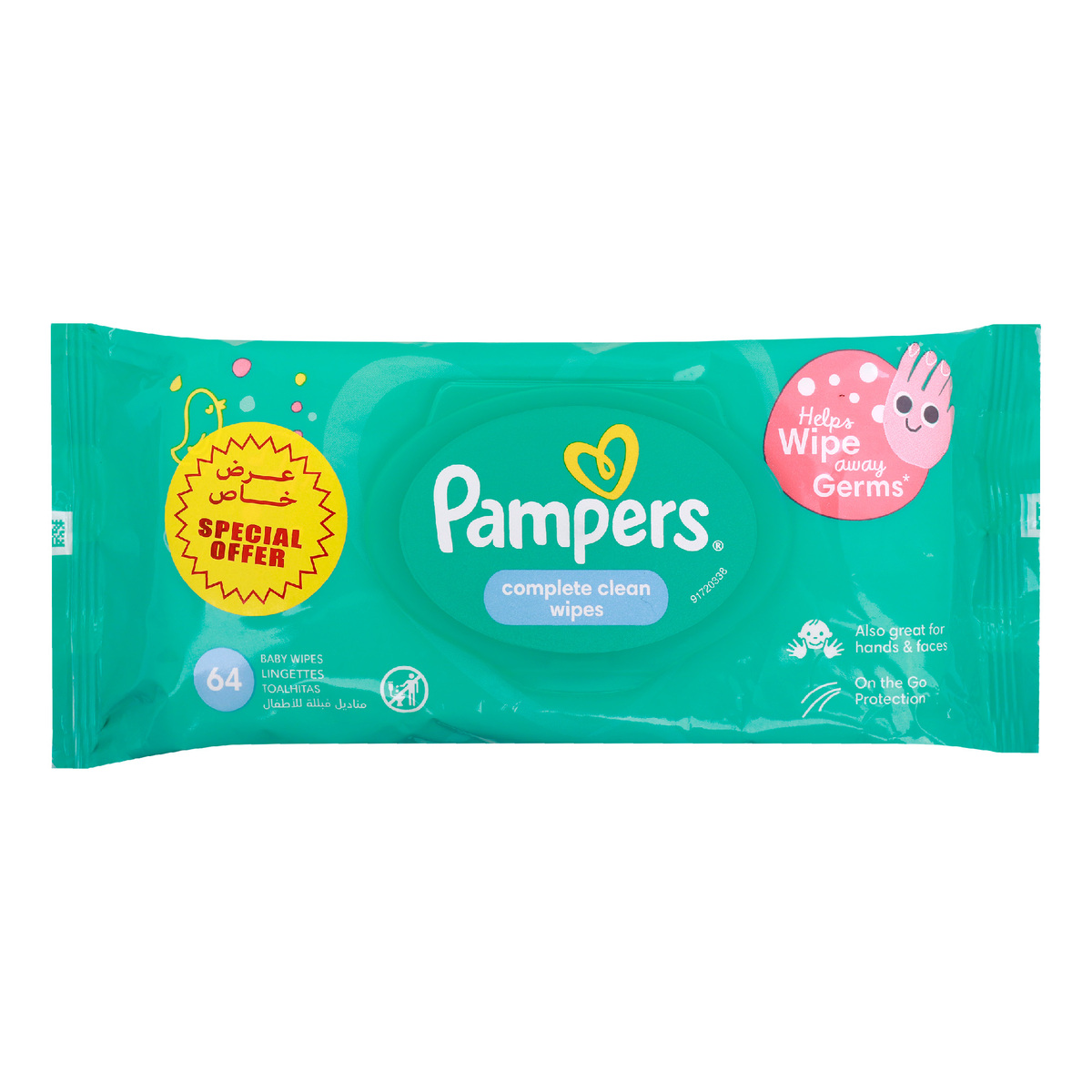 Pampers Complete Clean Wipes Value Pack 64 pcs