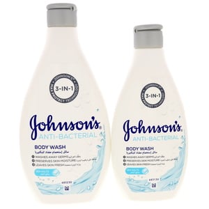 Johnson's Anti Bacterial Body Wash Sea Salt 400 ml + 250 ml
