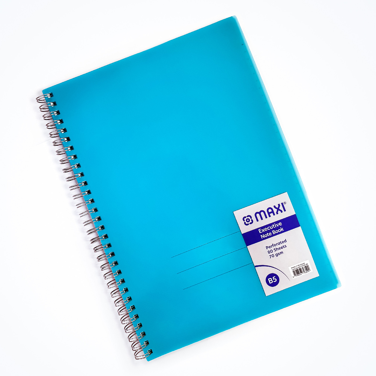 Maxi wire-o-colored polypropylene notebook B5 Siez, 80 sheets, MX-EXNB-B5