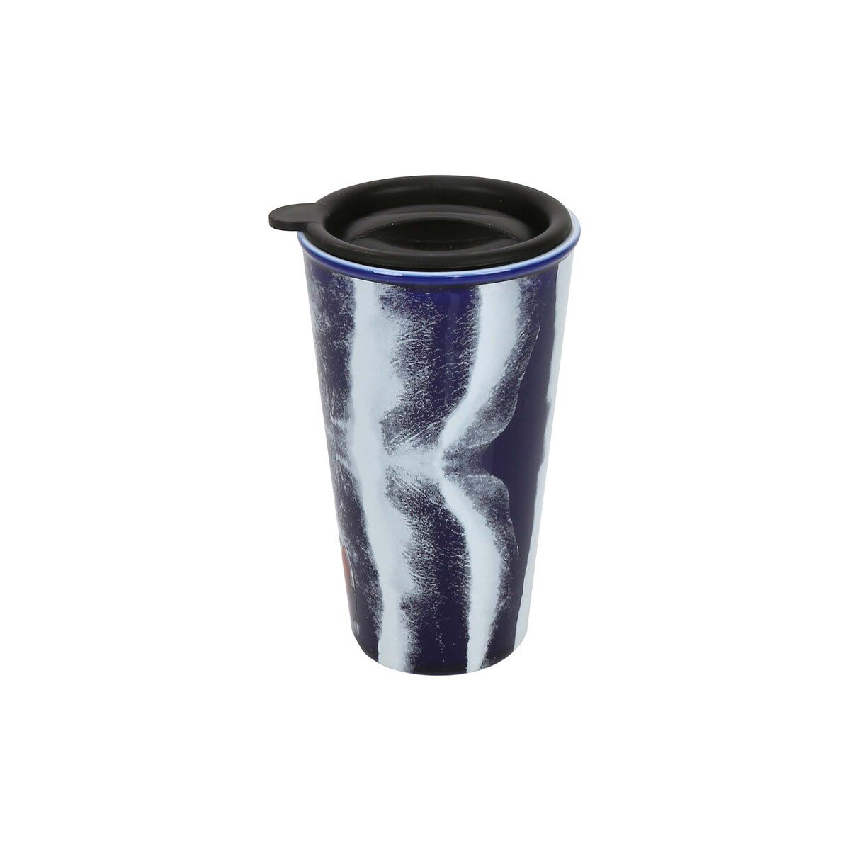 Mountain Ceramic Double Wall Mug With Lid 370cc F578