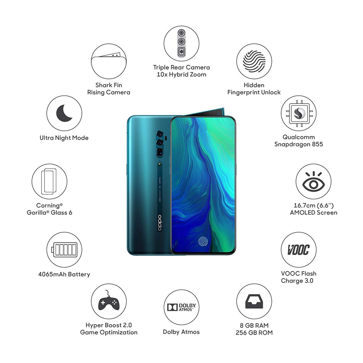 Oppo Reno 10 X 5G 256GB Ocean Green