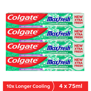 Colgate Gel Toothpaste Max Fresh Clean Mint 4 x 75 ml