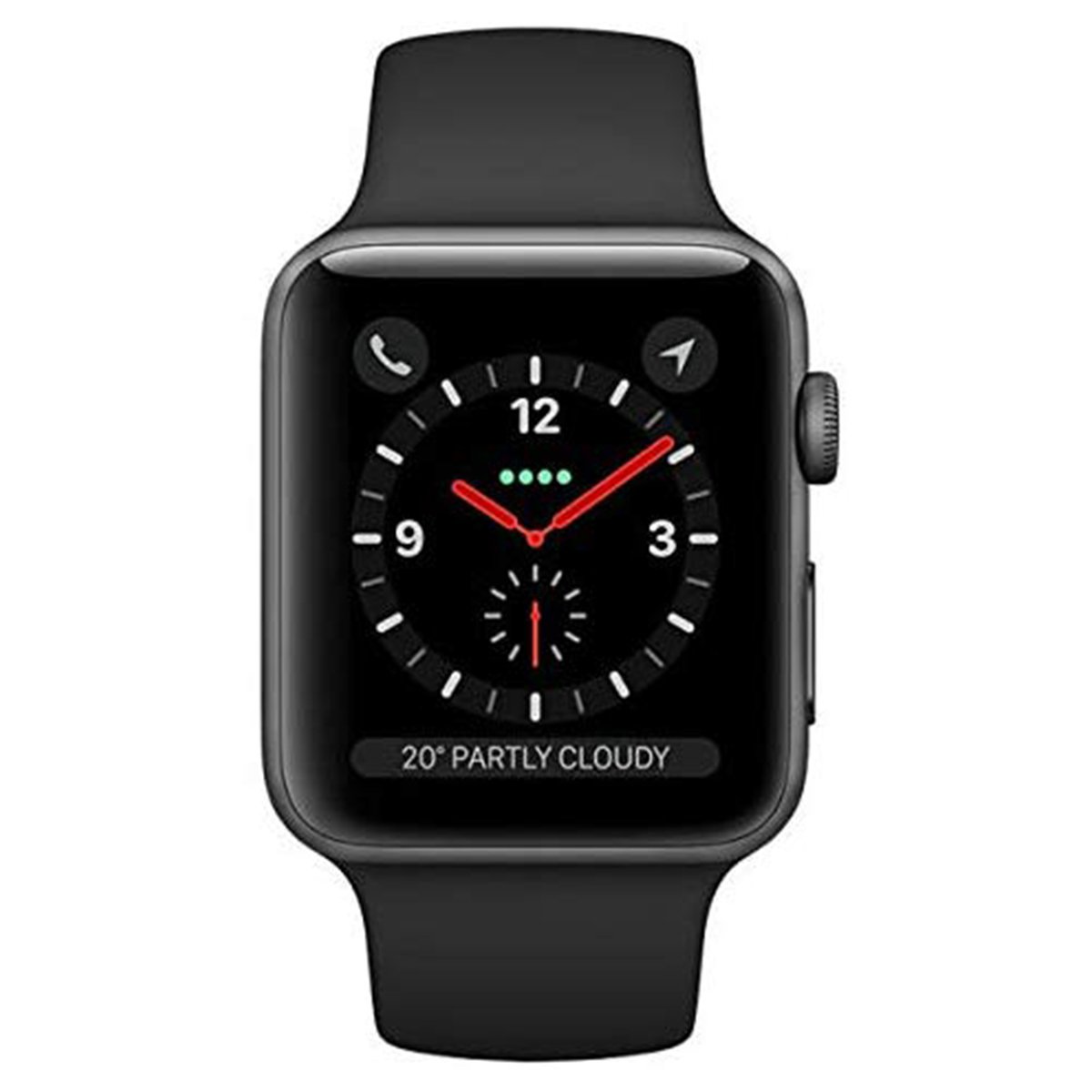 Apple Watch Series 3 GPS + Cellular, 38mm Space Grey Aluminium Case