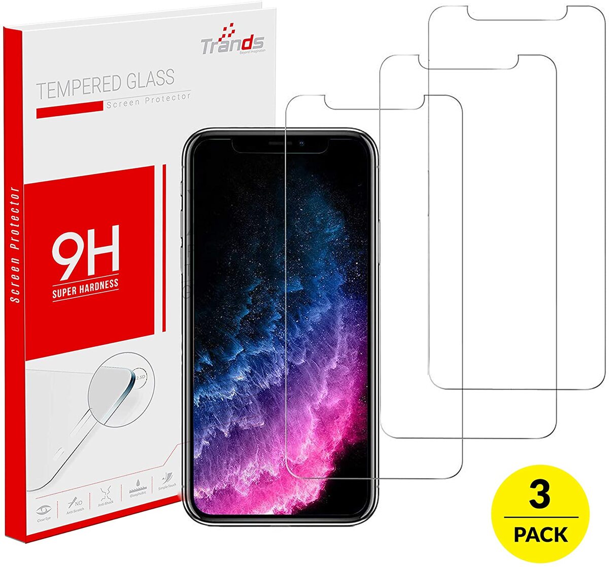 Trands Screen Protector Iphone 11 Pro Max Iphone Xs Max 6 5inch Tempered Glass Iphg147 Online At Best Price Screen Protectors Lulu Qatar