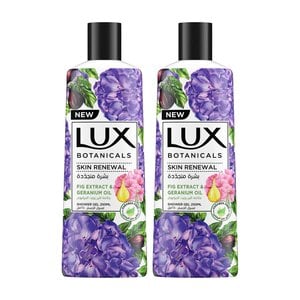 Lux Botanicals Skin Renewal Body Wash Fig Extract And Geranium Oil 2 x 250 ml