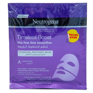 Neutrogena Face Mask Sheet Timeless Boost Hydrogel Recovery 30 ml 2+1