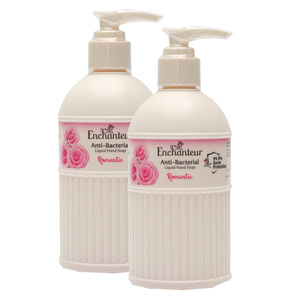 Enchanteur Anti-Bacterial Romantic Liquid Soap Value Pack 2 x 300 ml