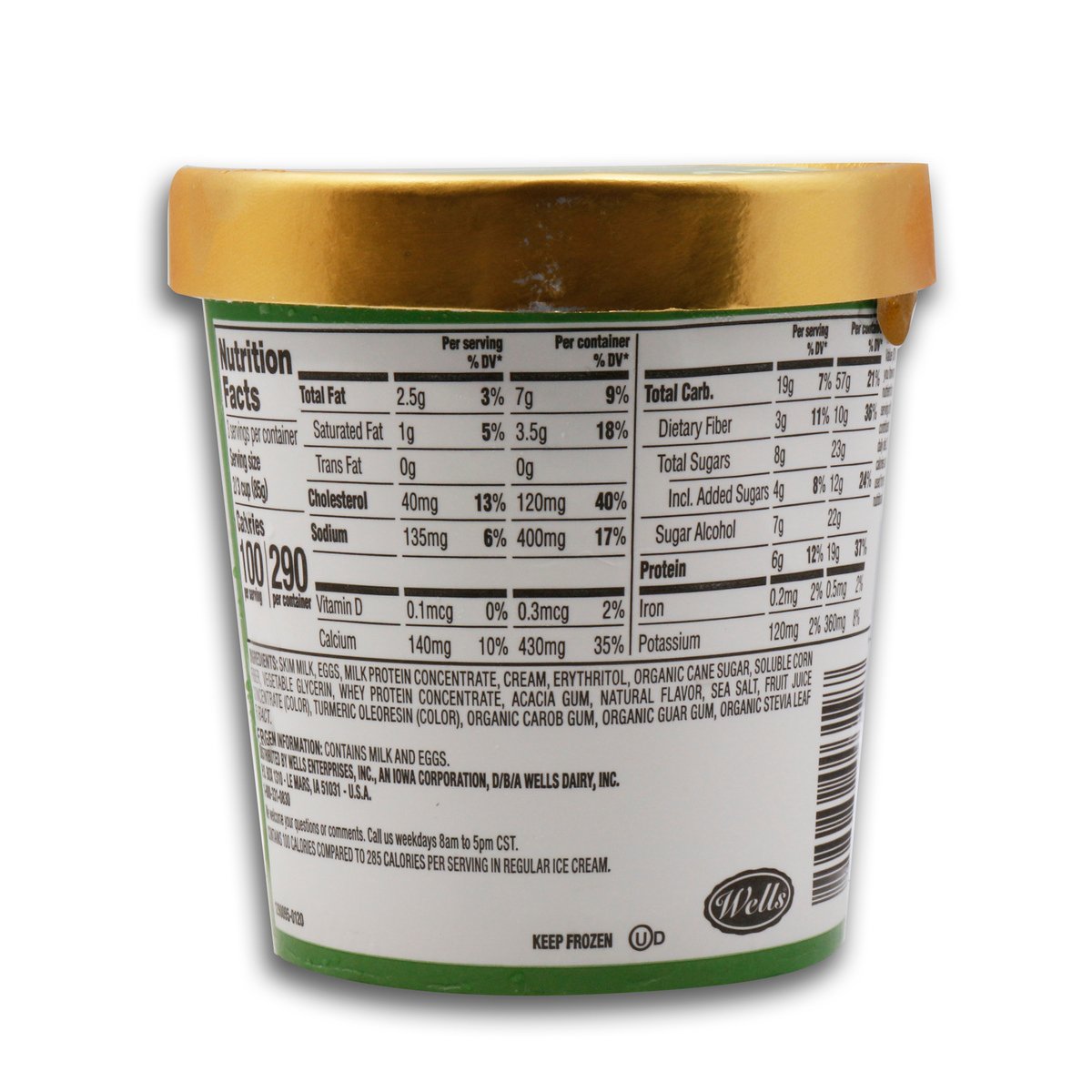 Halo Top Light Ice Cream Pistachio 473 ml