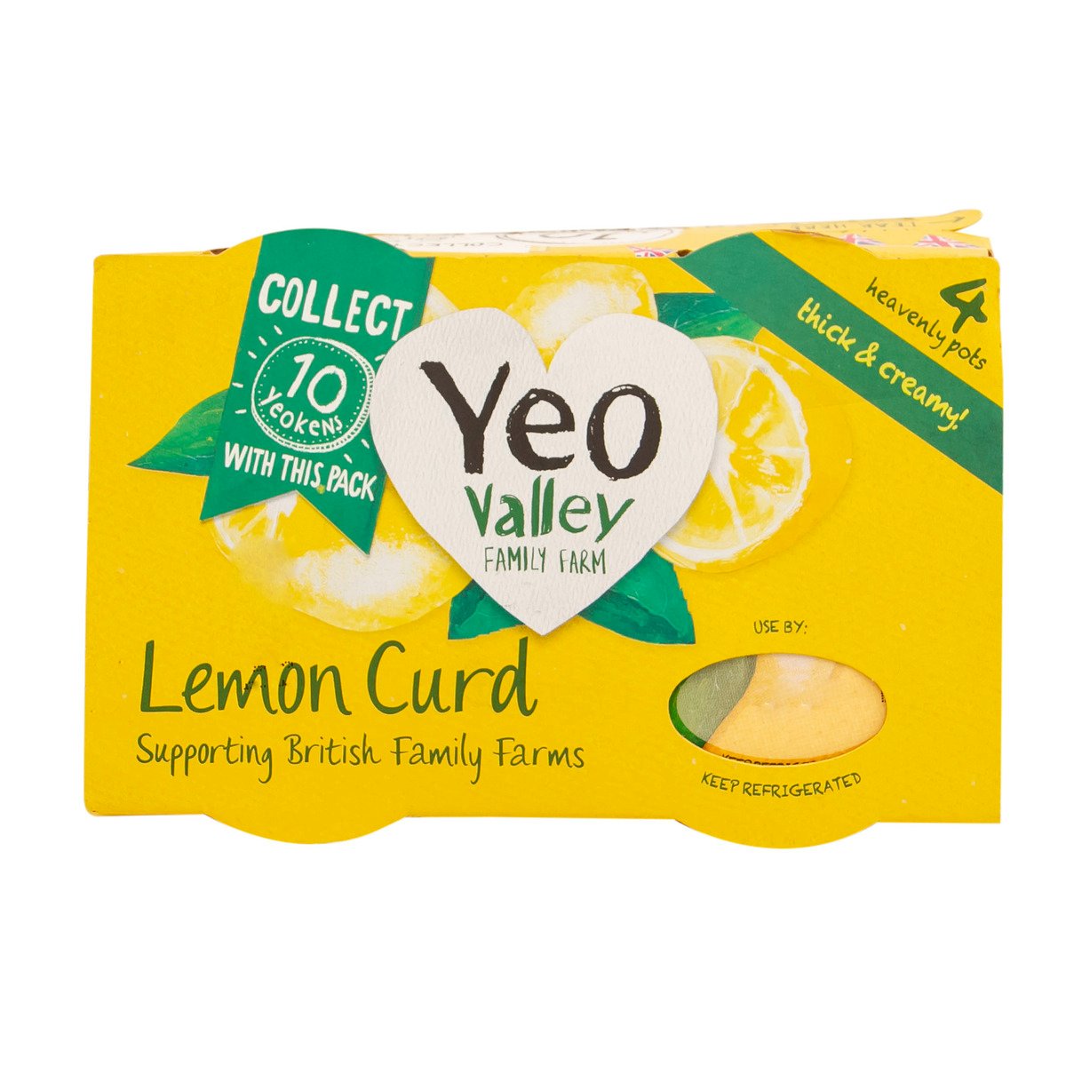 Yeo Valley Lemon Curd Thick And Creamy Yogurt 4 x 120 g