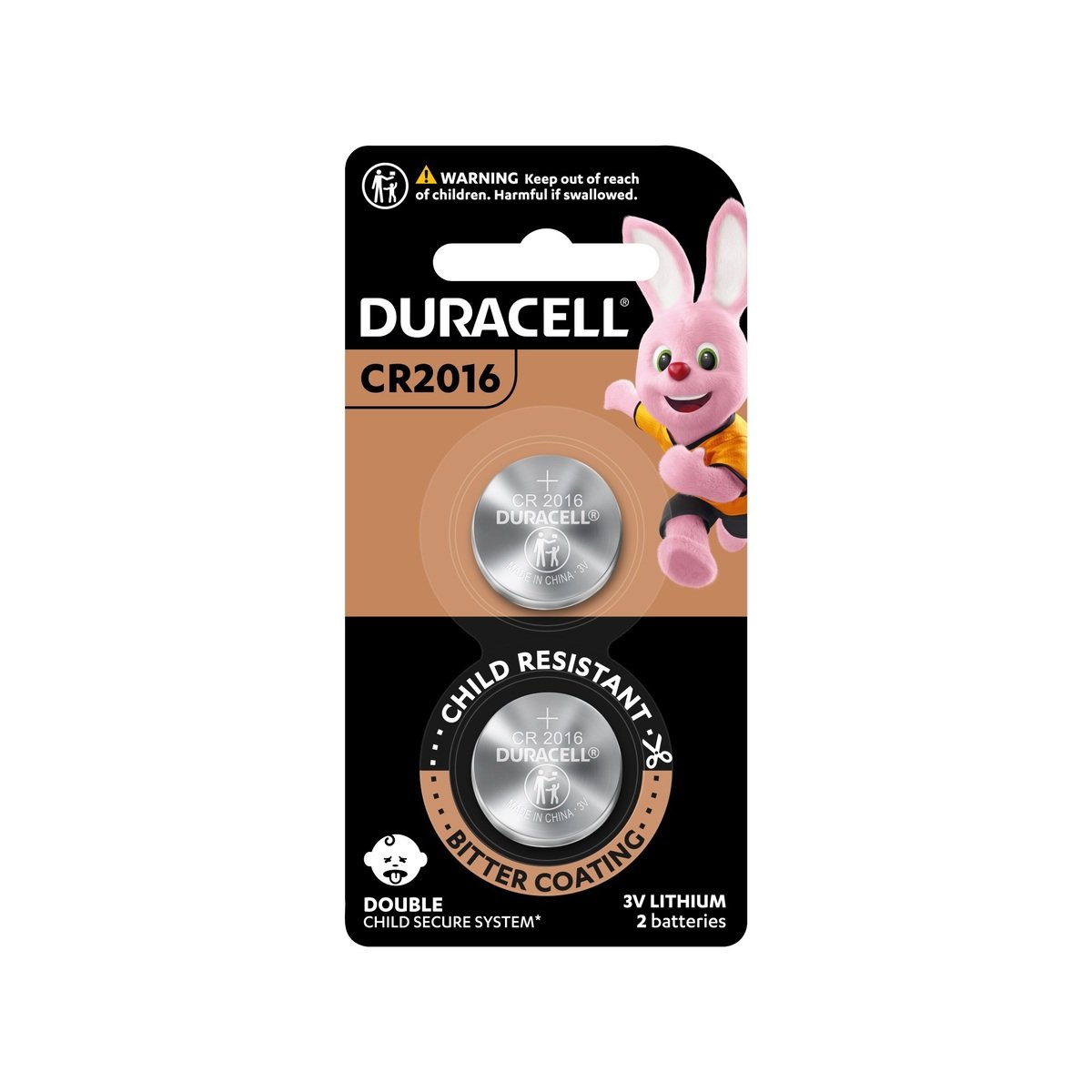 Duracell Specialty 2016 Lithium Coin Battery 3V, pack of 2 (DL2016/CR2016) suitable for use in keyfobs, scales, wearables and medical devices