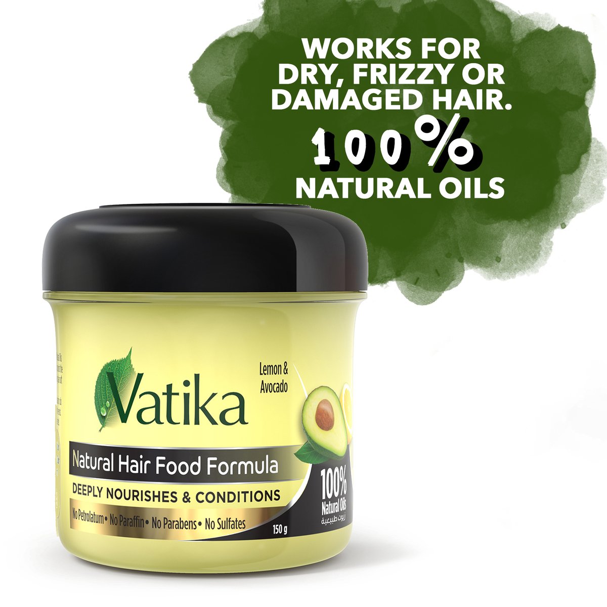 Dabur Vatika Lemon & Avocado Natural Hair Food Formula 150 ml